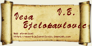 Vesa Bjelopavlović vizit kartica